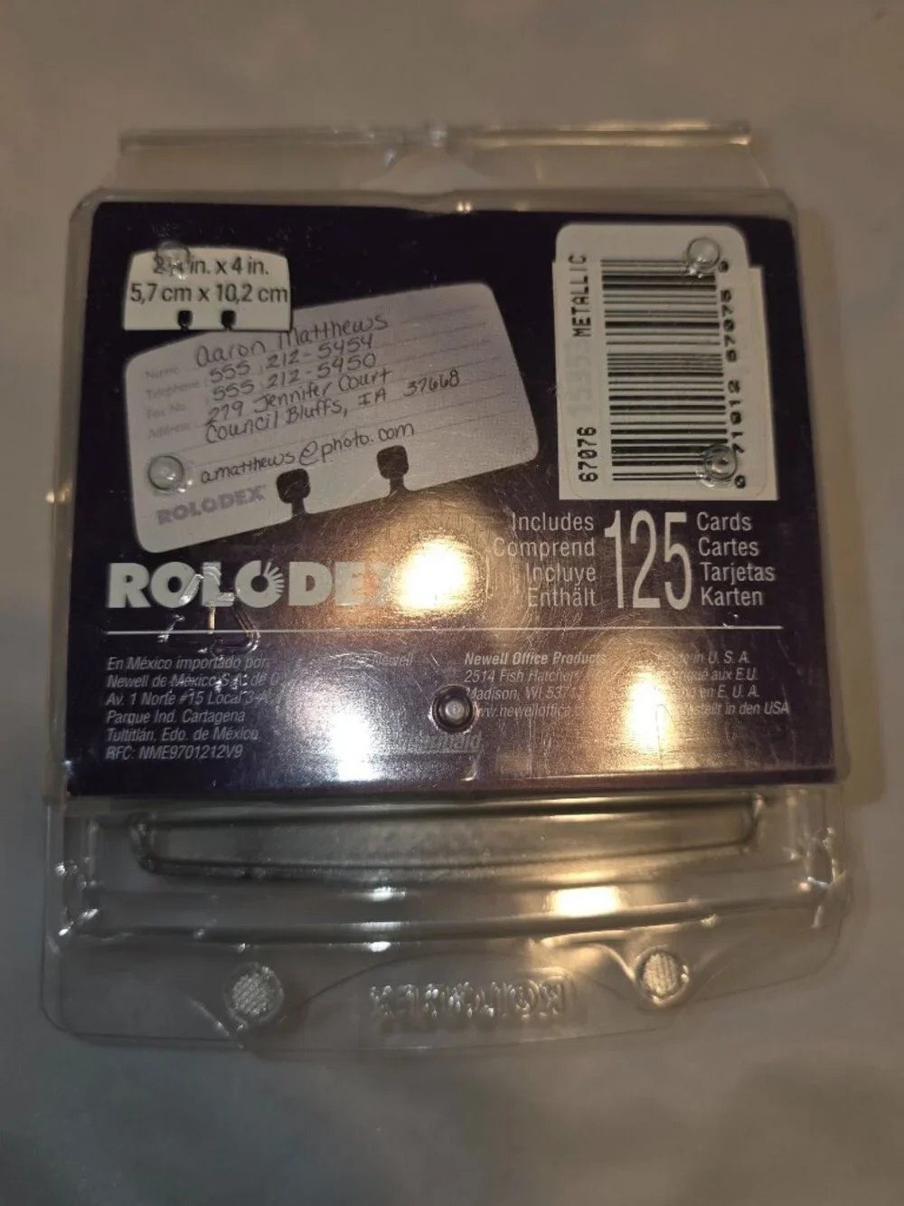 Old Fashioned Rolodex with 125 Cards Vintage Office Supplies Covered Card File